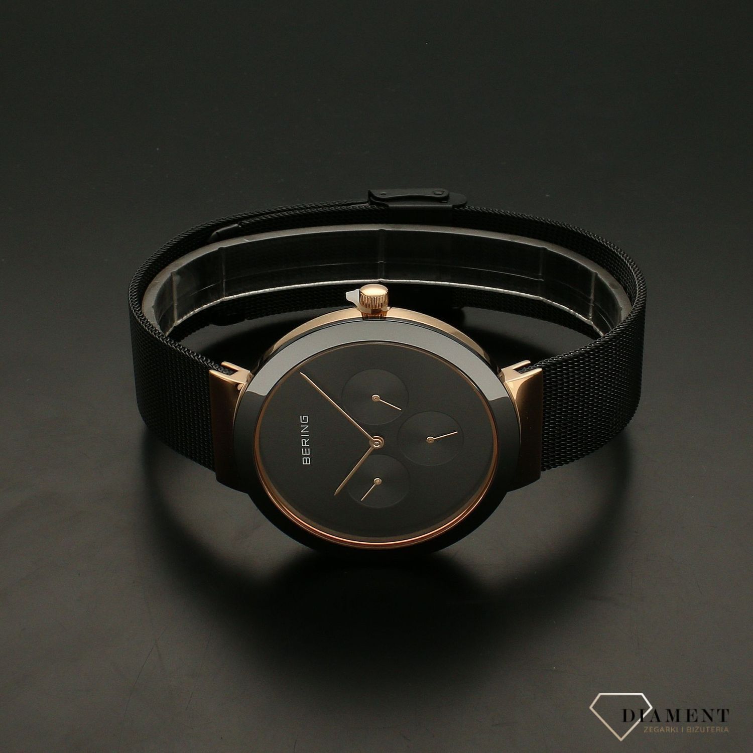 Zegarek BERING Classic 35040-166. To męski czasomierz pasujący do każdego rodzaju stylizacji. Zegarek wyposażony został w kopertę w kolorze różowego złota (3).jpg
