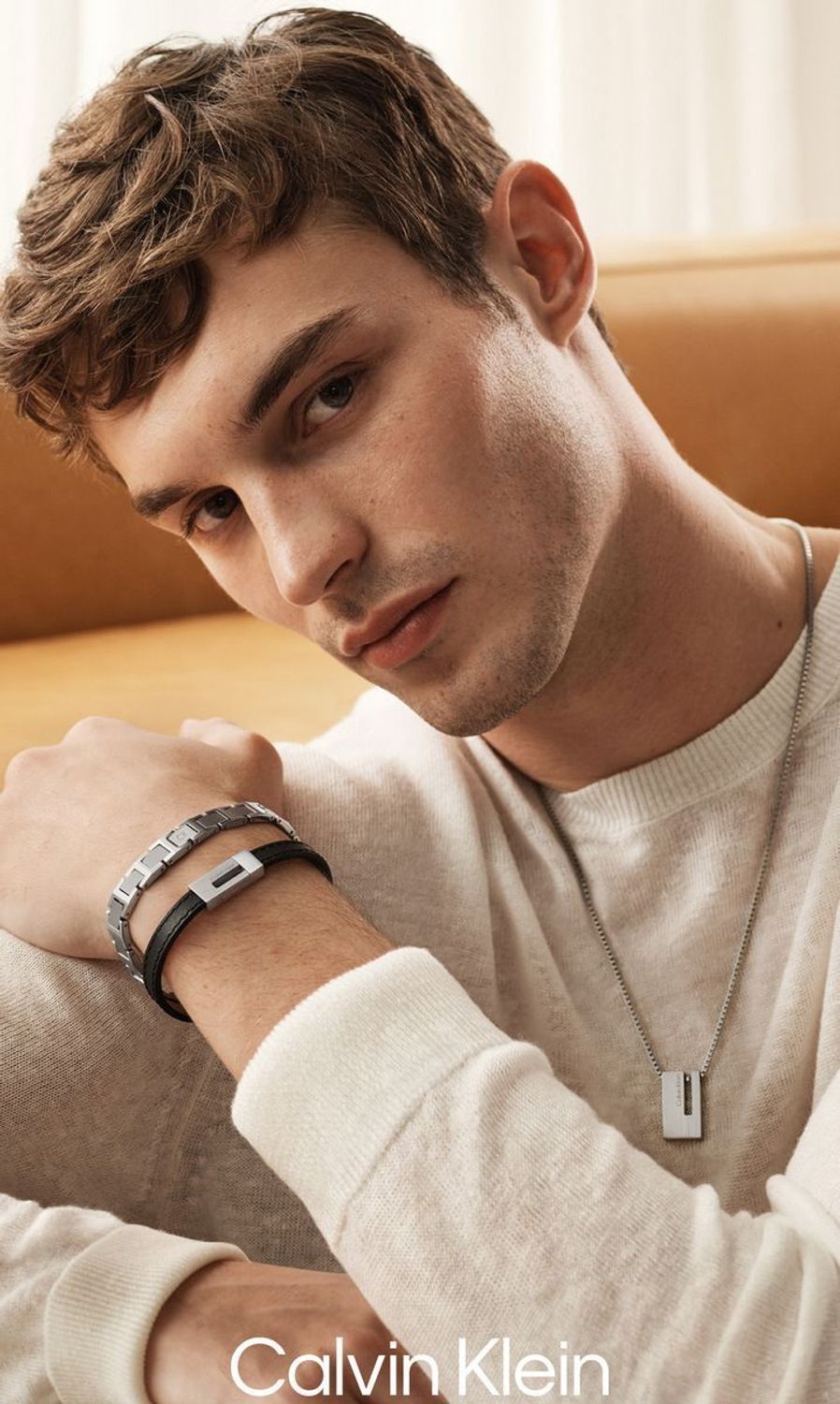 Męska biżuteria Calvin Klein. Biżuteria stalowa Calvin Klein. Naszyjnik męski stalowy CK. Naszyjnik nieśmiertelnik stalowy Calvin Klein na prezent..jpg