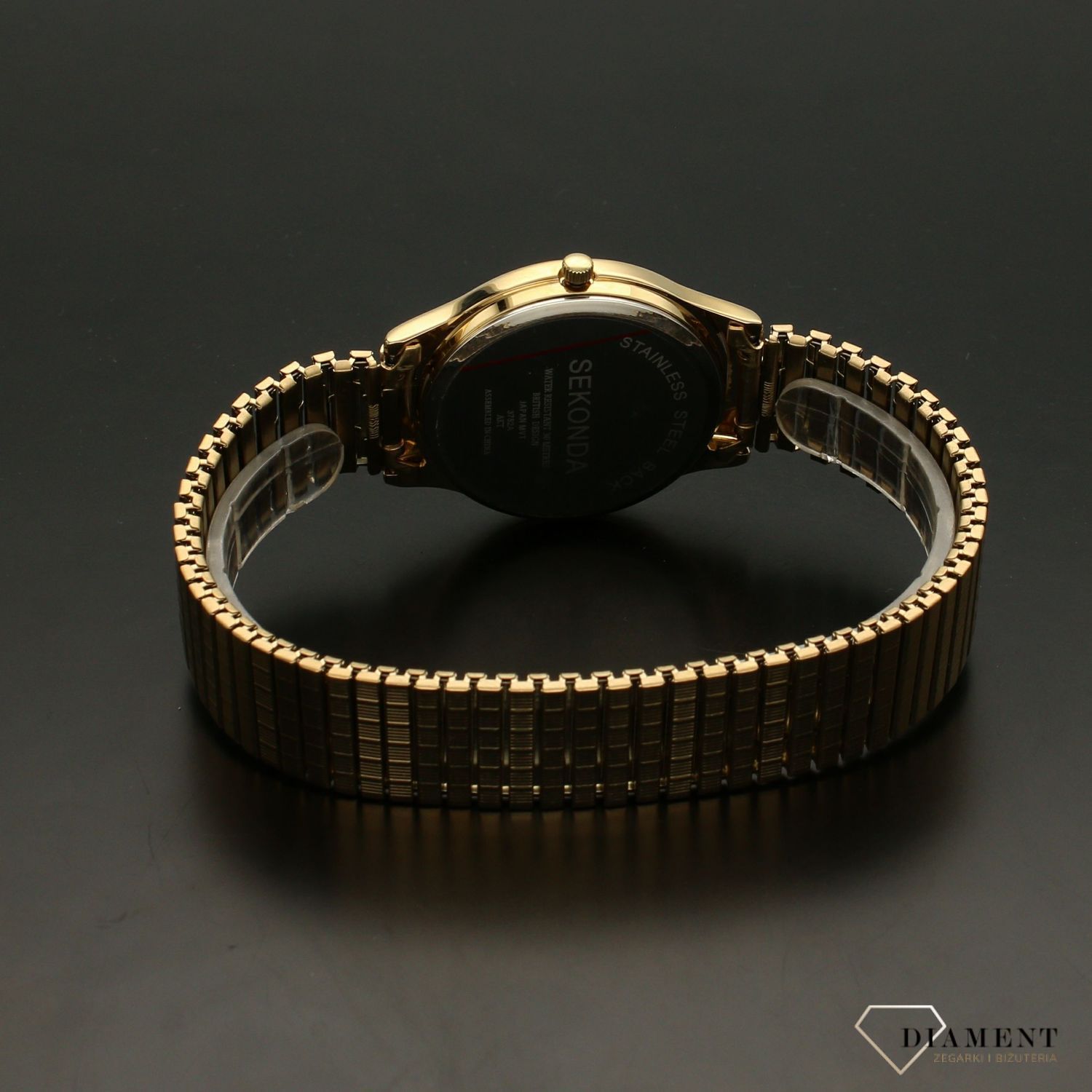 Zegarek męski Sekonda 'Złota klasyka' 3752 ✅ Zegarek męski Sekonda 3752 na rozciąganej bransolecie w kolorze złotym z białą tarczą i czarnymi wskazówkami to elegancki model który zachwyca prostotą wykon.jpg