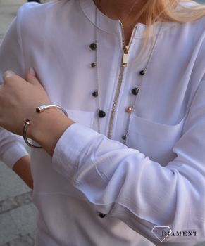 Naszyjnik srebrny Ti Sento Milano szary, pokryty różowawym złotem ✓Długie Naszyjniki Damskie w Sklepie z Biżuterią zegarki-diament.pl✓Piękne i Eleganckie Naszyjniki dla Kobiet✓Prawd (3).JPG