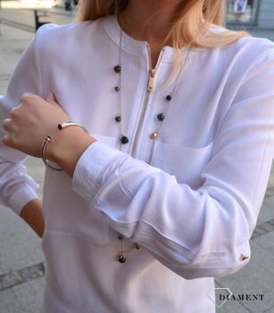 Naszyjnik srebrny Ti Sento Milano szary, pokryty różowawym złotem ✓Długie Naszyjniki Damskie w Sklepie z Biżuterią zegarki-diament.pl✓Piękne i Eleganckie Naszyjniki dla Kobiet✓Prawd (4).JPG