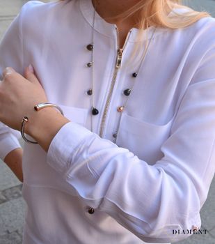 Naszyjnik srebrny Ti Sento Milano szary, pokryty różowawym złotem ✓Długie Naszyjniki Damskie w Sklepie z Biżuterią zegarki-diament.pl✓Piękne i Eleganckie Naszyjniki dla Kobiet✓Prawd.JPG