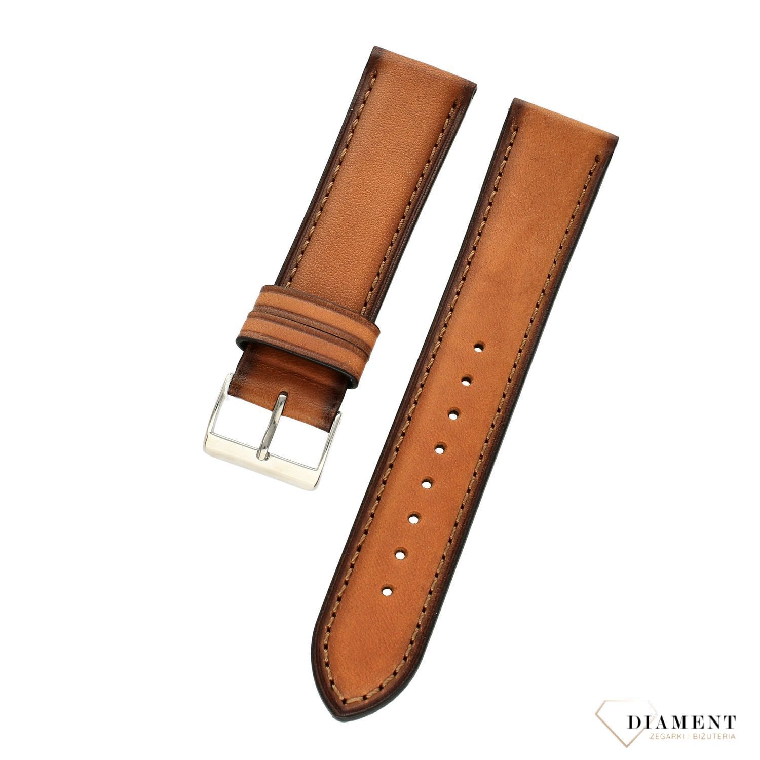 Pasek do zegarka brązowy skórzany Condor 'Brązowy przypalany' 392R.08.22.W ⌚ Pasek do zegarka z naturalnej skóry ⌚ Pasek do zegarka (1).jpg