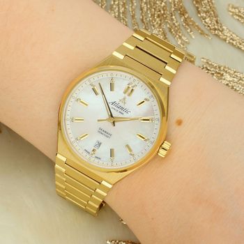 Elegancki zegarek damski Atlantic Seawave Lady Swiss Made. Tarcza z masy perłowej, cyrkonie, mechanizm Ronda 505 i wodoszczelność 100 m. Styl i precyzja każdego dnia.2.jpg