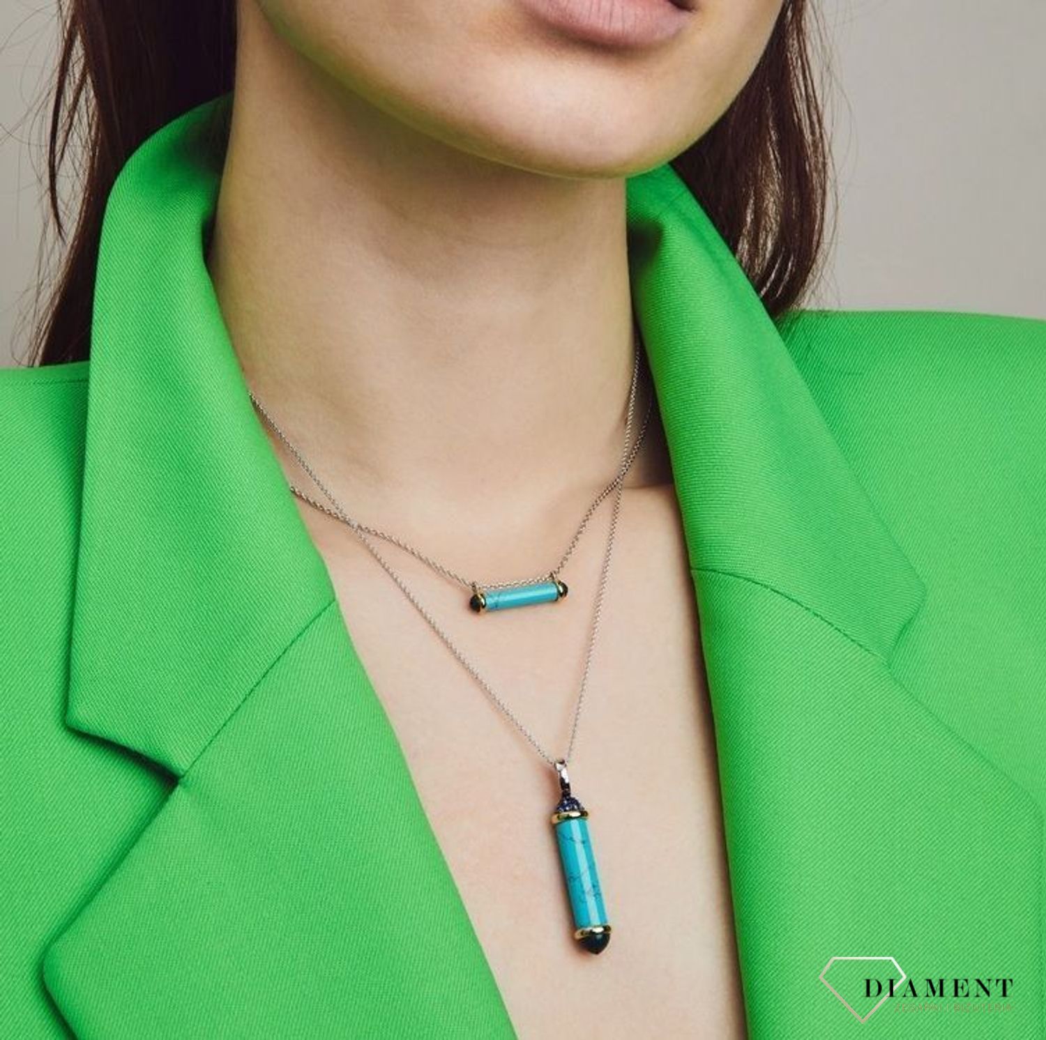 Srebrny naszyjnik z kapsułką turkus, zielony malachit 3963TQv (2).jpg