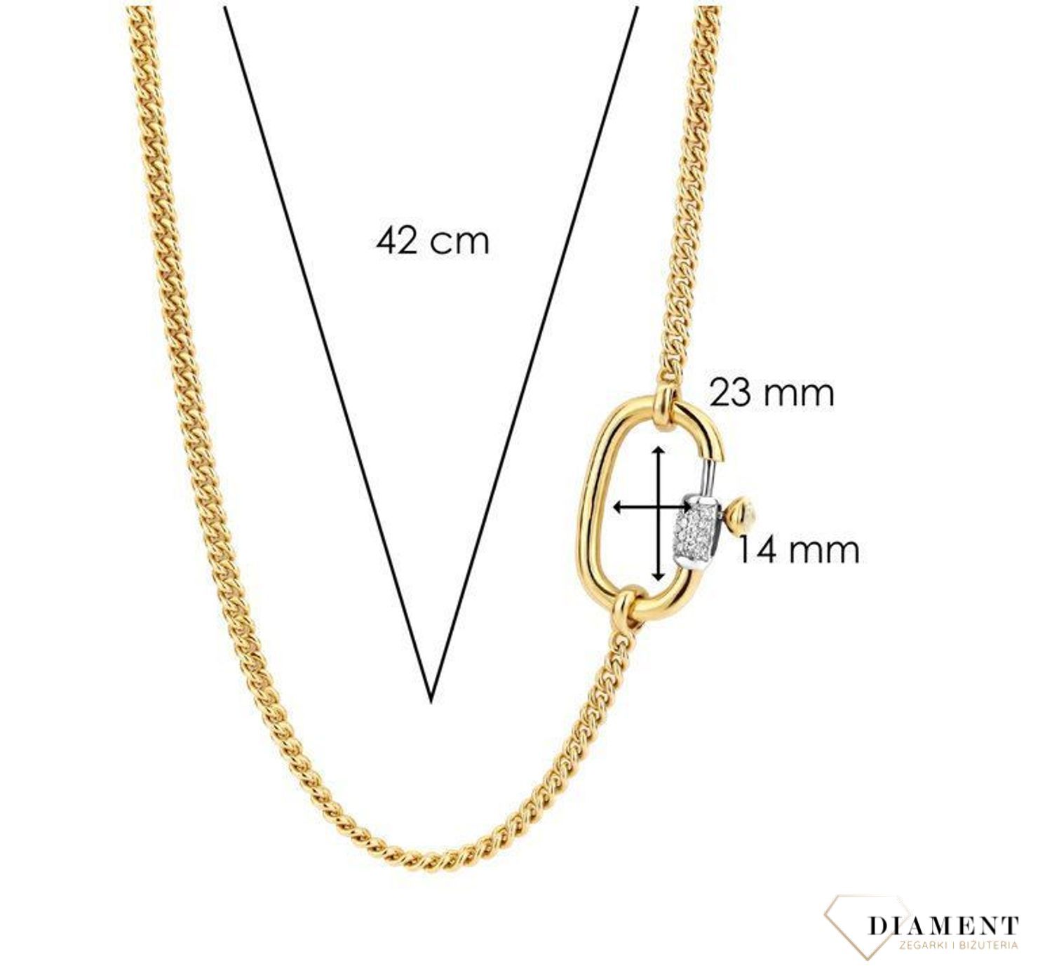 Srebrny naszyjnik pozłacany z zawieszką ozdobioną cyrkoniami 3968SY (1).jpg
