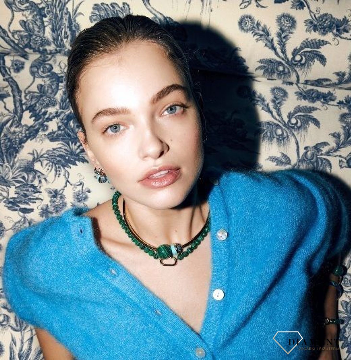 Srebrny naszyjnik TI SENTO pozłacana kolia z kamieniami 3969MA40 (1).jpg