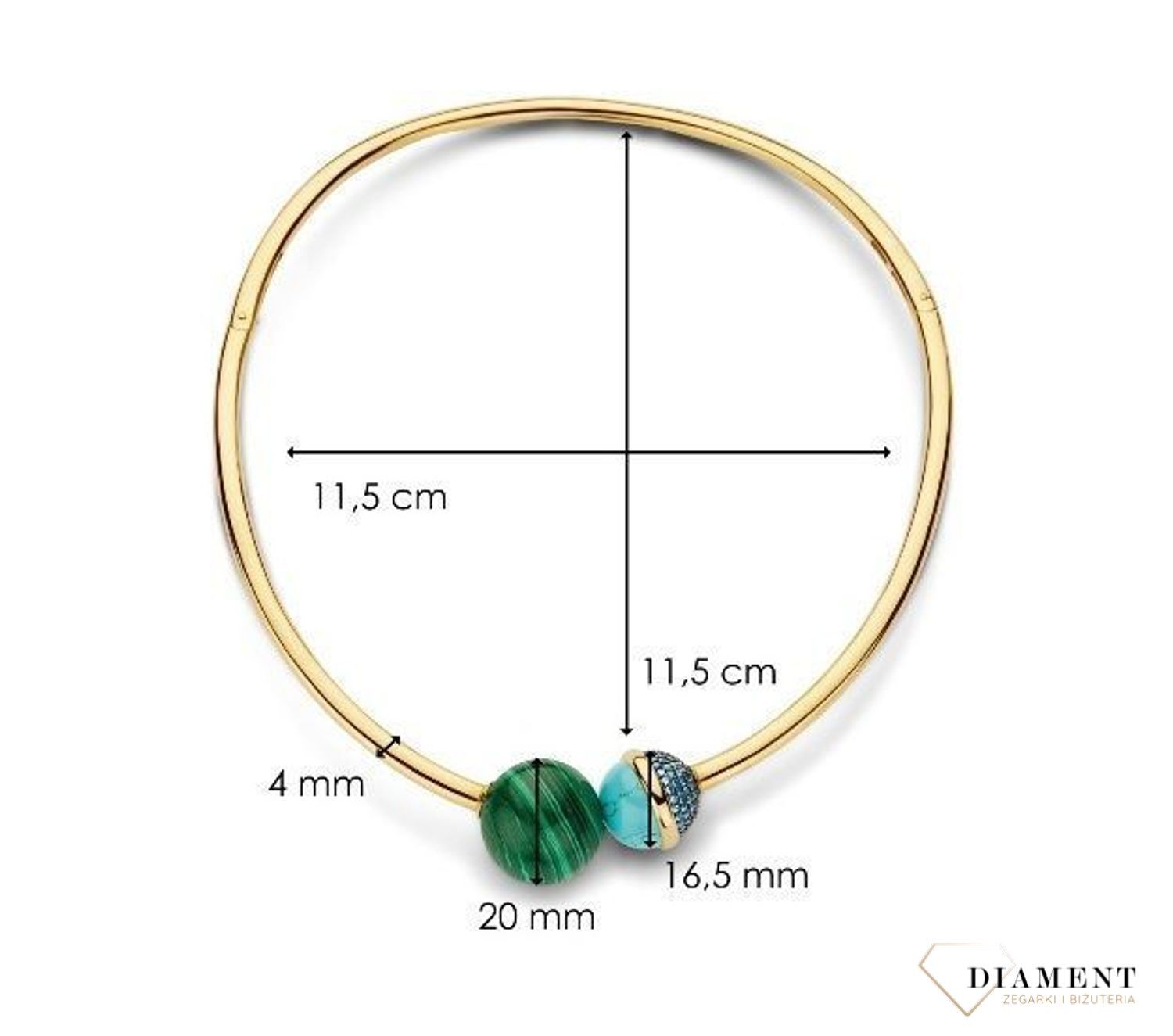 Srebrny naszyjnik TI SENTO pozłacana kolia z kamieniami 3969MA40 (1).jpg