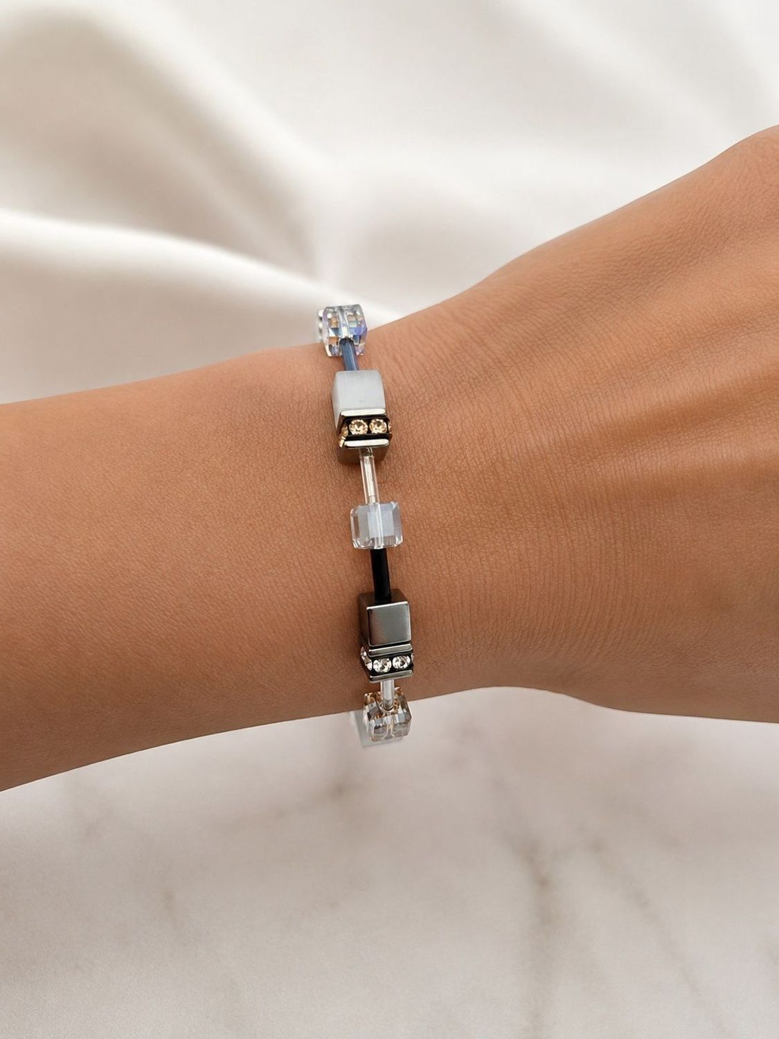 Bransoletka Coeur de Lion z Tygrysim Okiem i Kryształkami Swarovski – 17 cm.jpg