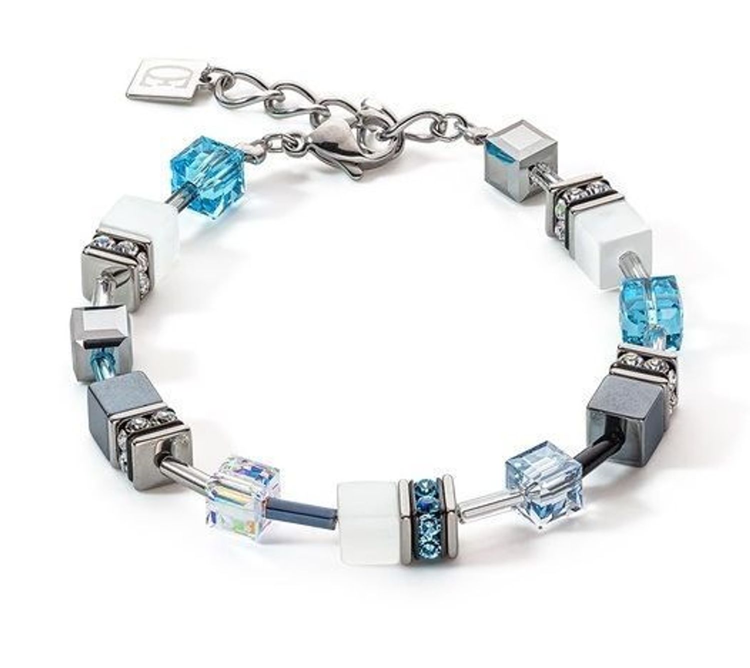 Bransoletka Coeur De Lion z kamieniami szlachetnymi hematyt- Aqua 4012302000.jpg