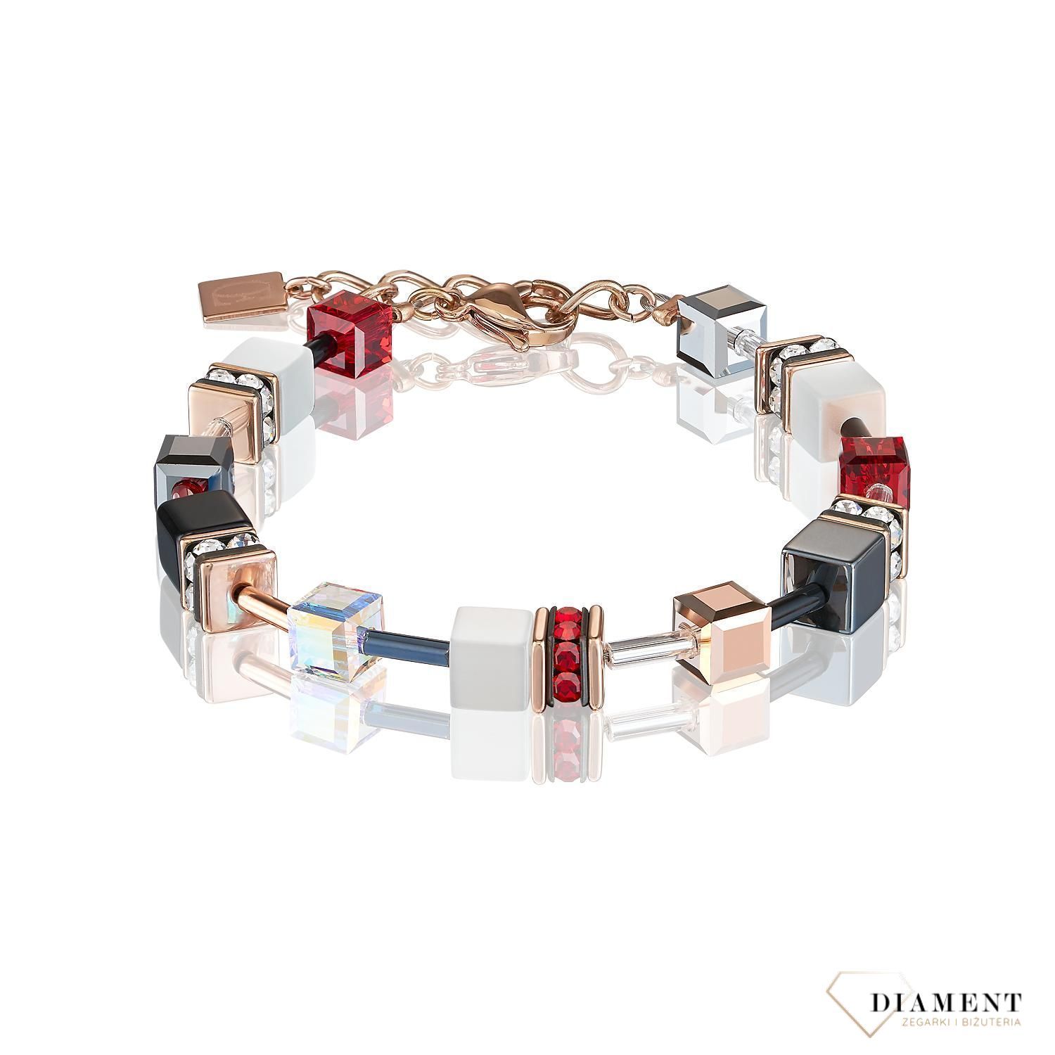 Bransoletka damska Swarovski Czerwień Coeur De Lion 4013300300.jpg