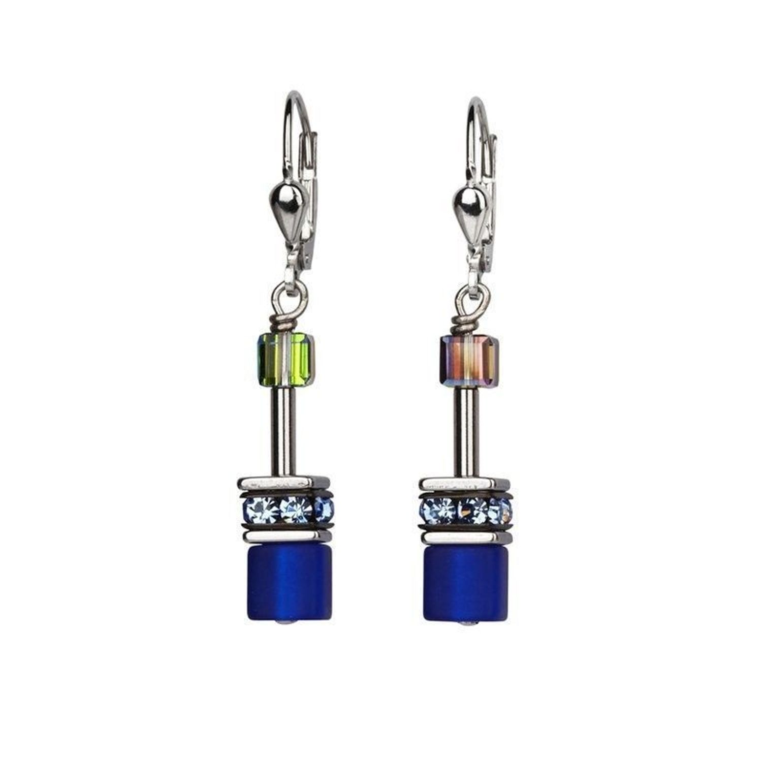 4014200712 kolczyyki wiszące damskie Swarovski niebieskie kolczyki.jpg