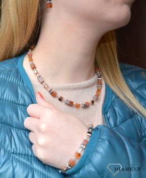 Coeur De Lion piasek pustyni ozdobiona kryształami Swarovski® biżuteria z piasekiem pustyni, kolia dla mamy, prezent dla babci (2).JPG