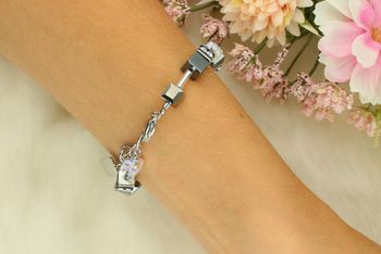 Platynowa bransoletka damska GeoCUBE® od COEUR DE LION 4015301217. Hematyt, kryształy i stal nierdzewna w eleganckim, geometrycznym wydaniu. Idealna dla minimalistki! (1).jpg