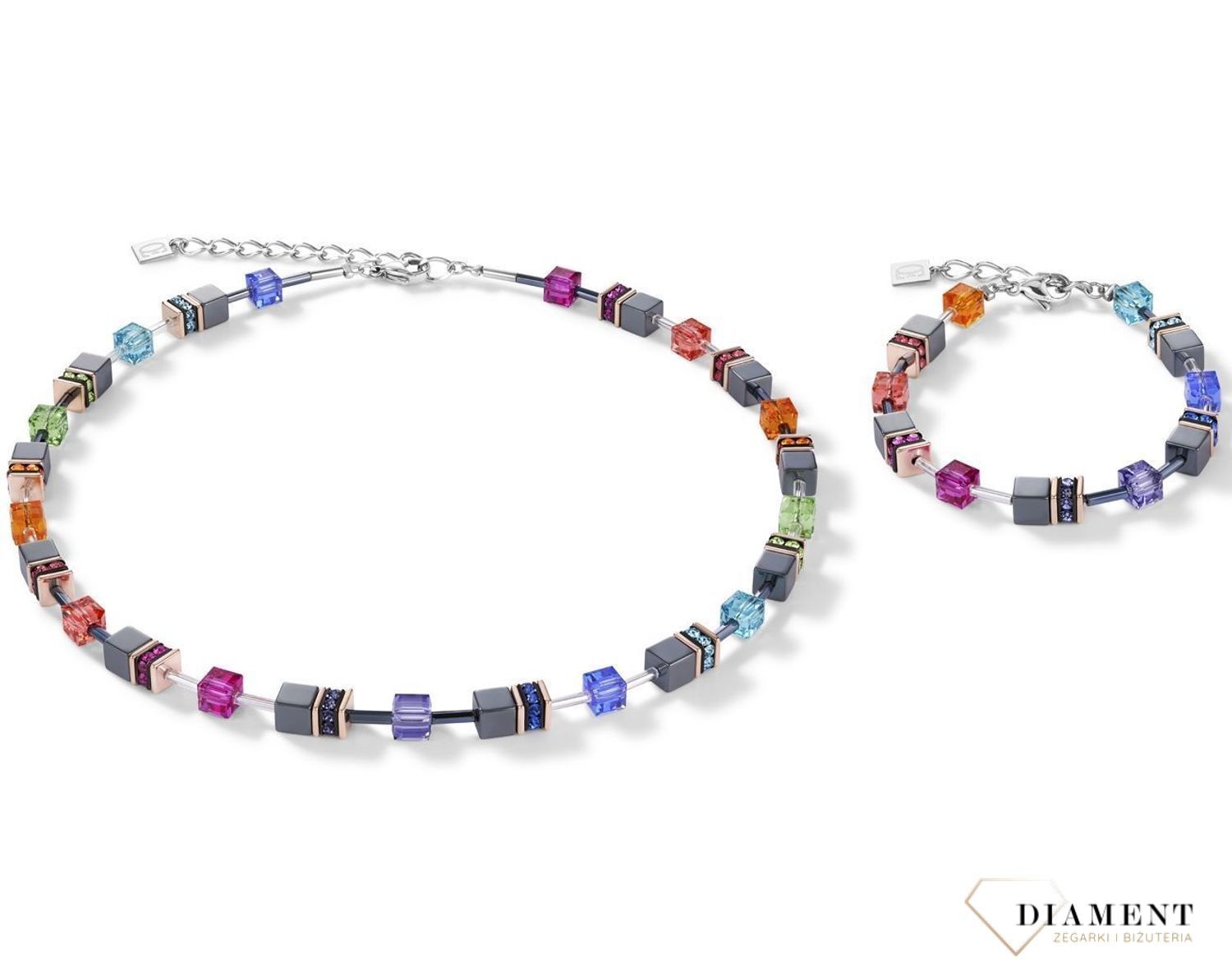 Bransoletka damska Swarovski hematyt Coeur De Lion 4015301500. Z elegancką bransoletką Coeur de Lion każda Twoja stylizacja zyska wyjątkowy urok, ozdobiona kryształami Swarovski® to idealny pomysł na prezent d.jpg