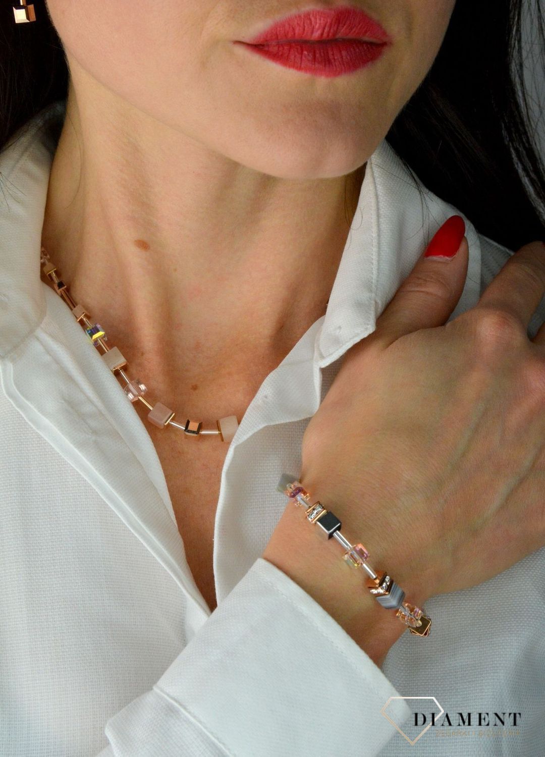 Bransoletka damska Swarovski Coeur De Lion Agat 4017300230c.jpg