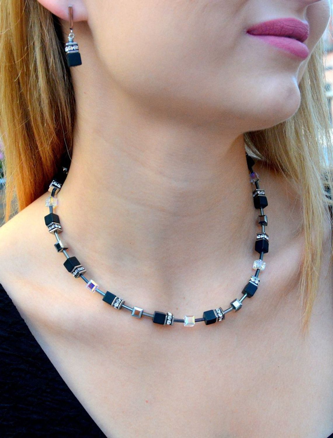 Naszyjnik damski Coeur se Lion GeoCUBE® Iconic Precious Onyx 4018101318..jpg