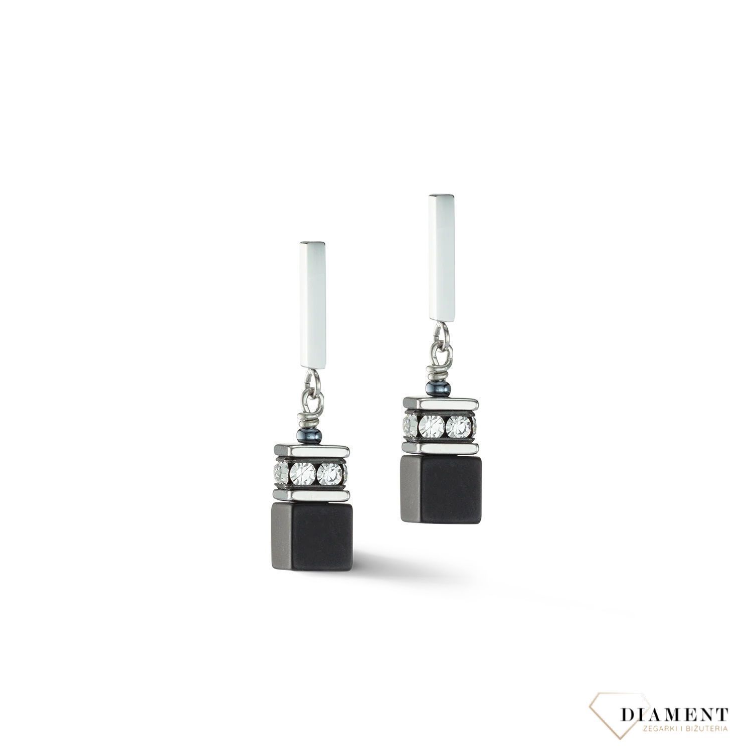 Kolczyki damskie Coeur de Lion Kolczyki GeoCUBE® Iconic Precious Onyks 4018211318.jpg