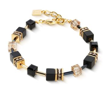 Bransoletka damska GeoCUBE® Onyx czarno-złota 4018301316 – elegancja i minimalizm  COEUR DE LION.jpg