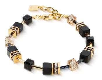 Bransoletka damska GeoCUBE® Onyx czarno-złota 4018301316 – elegancja i minimalizm  COEUR DE LIONi.jpg