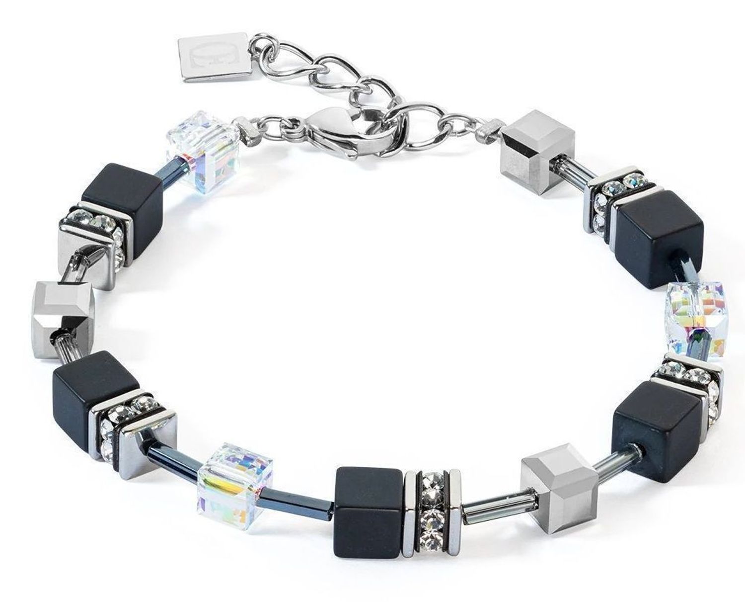 Bransoletka damska Coeur De Lion GeoCUBE onyks 401830-1318.jpg