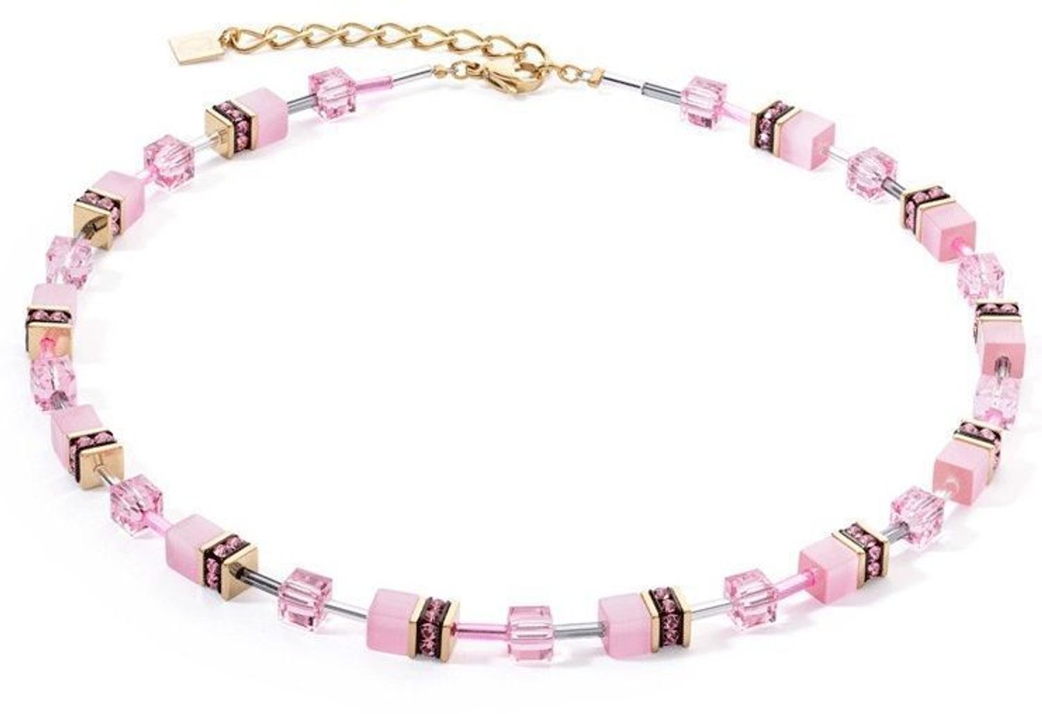 COEUR_DE_LION_402010-1920Naszyjnik damski Coeur de Lion  GeoCUBE Różowe Kocie Oczko 402010-1920⌚ Biżuteria Swarovski.jpg