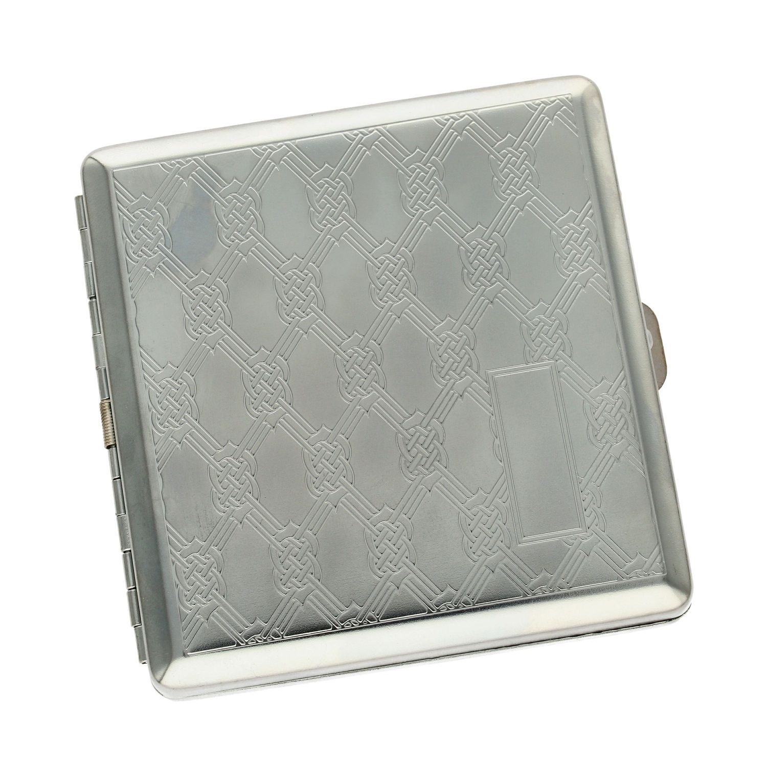 Papierośnica srebra z ozdobnym wzorem grawerem 40590023A..jpg