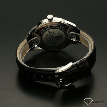 Zegarek męski Delbana Retro 41601.622.6.064. Zegarek męski o klasycznym wyglądzie o bardzo czytelnym, jasnym cyferblacie w kolorze srebrnym. Tarcza zegarka w srebrnym kolorze z czytelnymi srebrnym (5).jpg