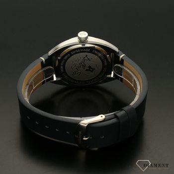 Zegarek męski DELBANA Locarno 41601.714.6.042. Zegarek męski kwarcowy w klasycznej formie. Zegarek posiada stalową kopertę w kolorze srebrnym z granatowym paskiem o gładkiej fakturze.  (2).jpg