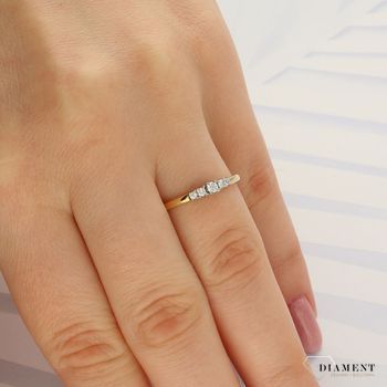 Pierścionek złoty DIAMENT 585, złoto z diamentami 4196WG25-10.jpg