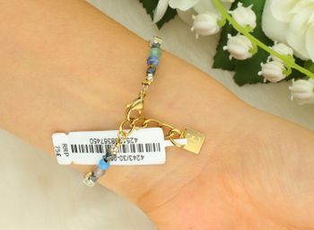 Bransoletka damska Coeur De Lion Precious Shape Mix 424330-0506 zielono-turkusowa z awenturynem, sodalitem, agatem i kryształami Swarovski®. Designerska i kolorowa (1).jpg