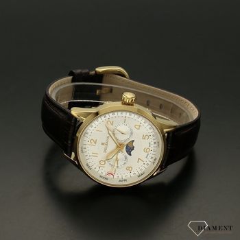 Zegarek męski Delbana Retro Moonphase 42601.646.6.064. Zegarek męski Delbana o klasycznym wyglądzie idealnie sprawdzi się jako prezent dla eleganckiego mężczyzny. Zegarek kwarcowy, zasilany za pomocą baterii (5).jpg