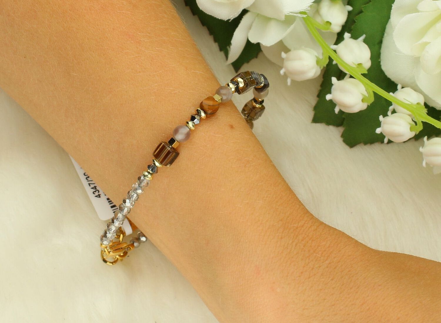 Bransoletka damska Coeur De Lion Shape Mix Spikes 434730-1112 Smoky Glow złota.jpg