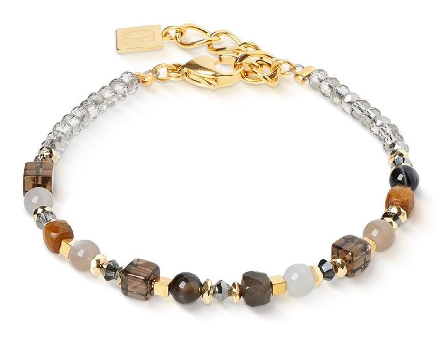 Bransoletka damska Coeur De Lion Shape Mix Spikes 434730-1112 Smoky Glow złota.jpg