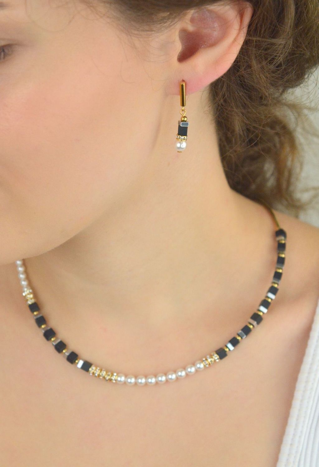 Kolczyki damskie Coeur de Lion Evolution 435421-1300 – Onyks, Perły, Swarovski, GeoCUBE®.jpg