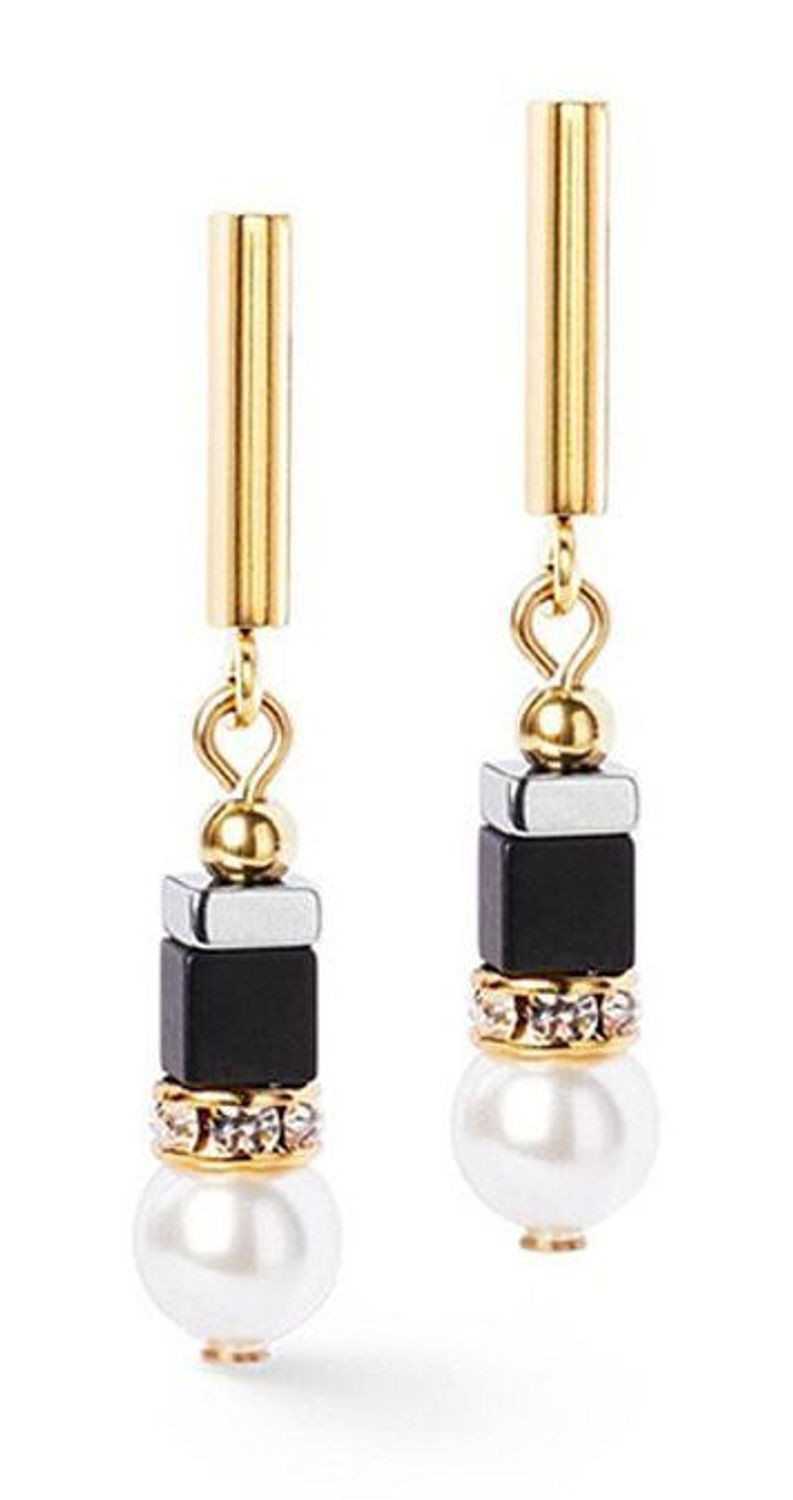 Kolczyki damskie Coeur de Lion Evolution 435421-1300 – Onyks, Perły, Swarovski, GeoCUBE®.jpg