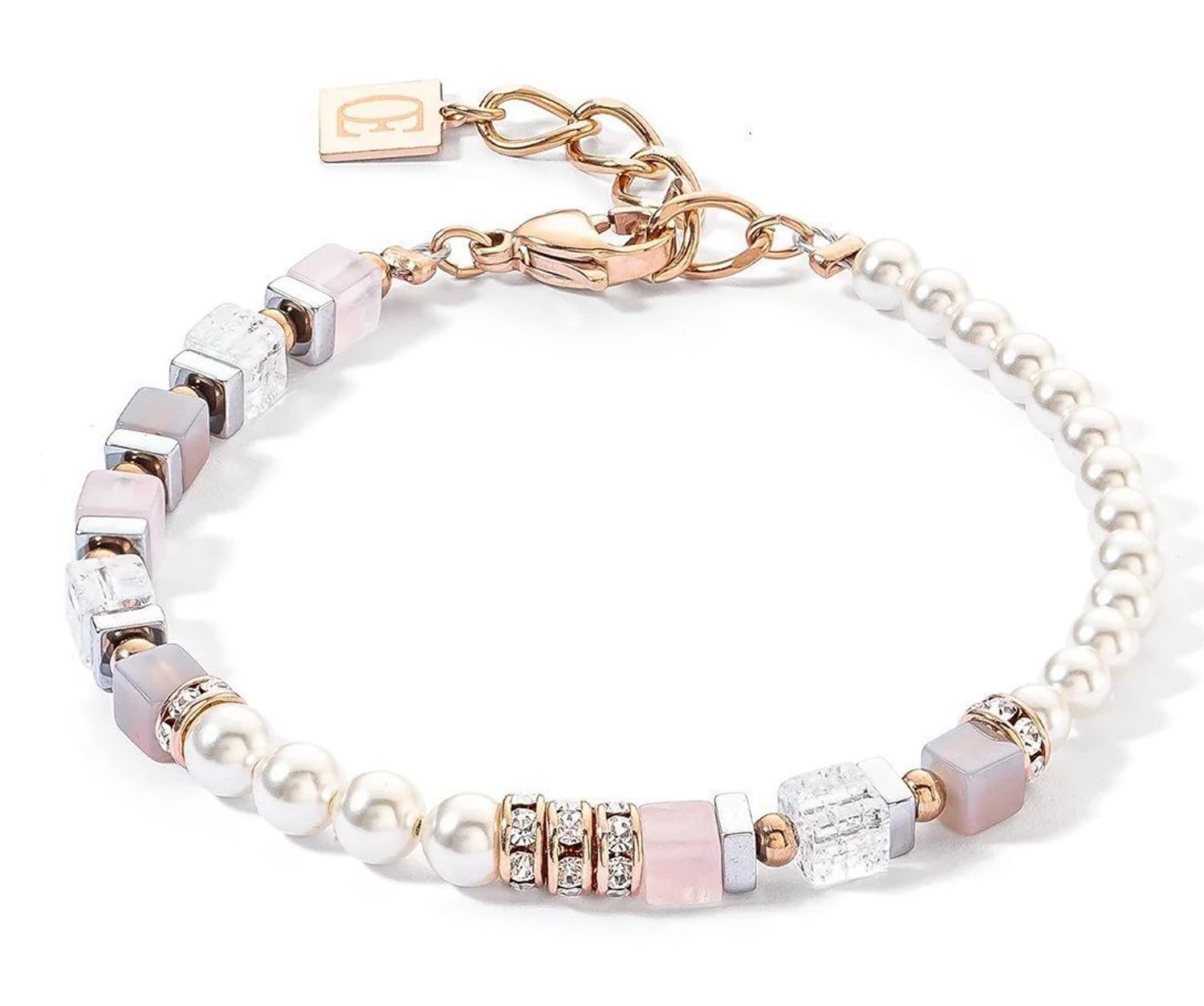 Bransoletka damska Coeur de Lion Precious Fusion Offset z perłami 4354301920. Bransoletka damska stalowa. Bransoletka z kryształkami Swarovskiego. Bransoletka damska na prezent. Bransoletka damska Coeur de Lion (2).jpg