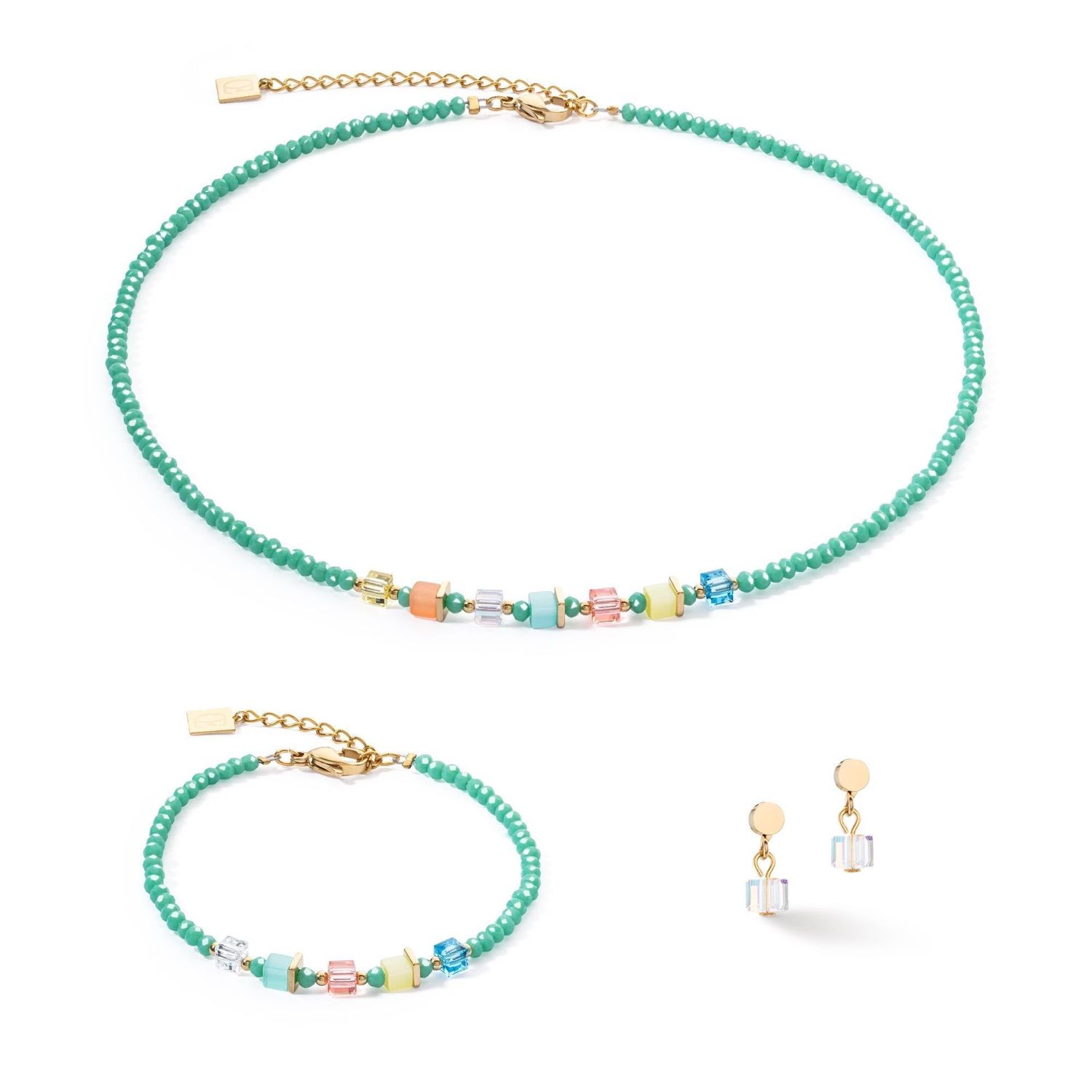 Bransoletka damska Swarovski Coeur De Lion zielona morska 4357301505. Bransoletka damska Coeur De Lion. Damska bransoletka z kamieniami. Bransoletka damska z kryształkami Swarovskiego. Bransoletka damska na prezent..jpg