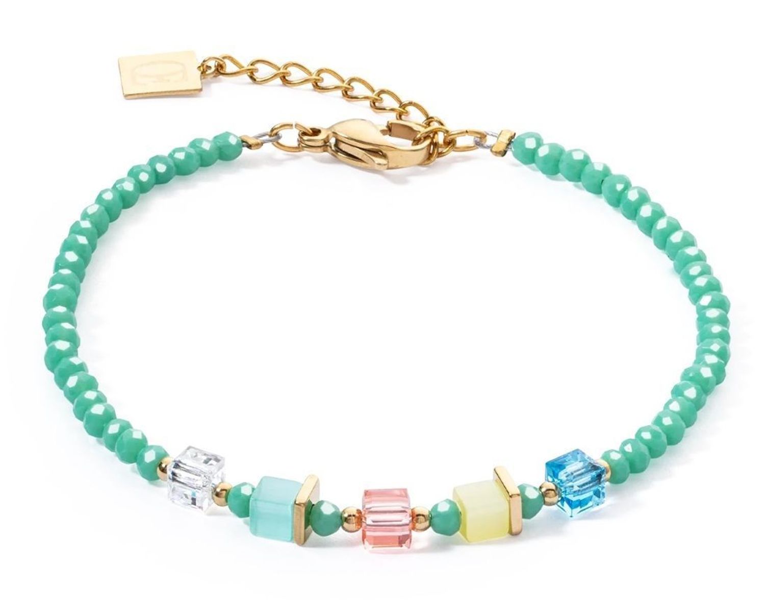 Bransoletka damska Swarovski Coeur De Lion zielona morska 4357301505. Bransoletka damska Coeur De Lion. Damska bransoletka z kamieniami. Bransoletka damska z kryształkami Swarovskiego. Bransoletka damska na prezent..jpg