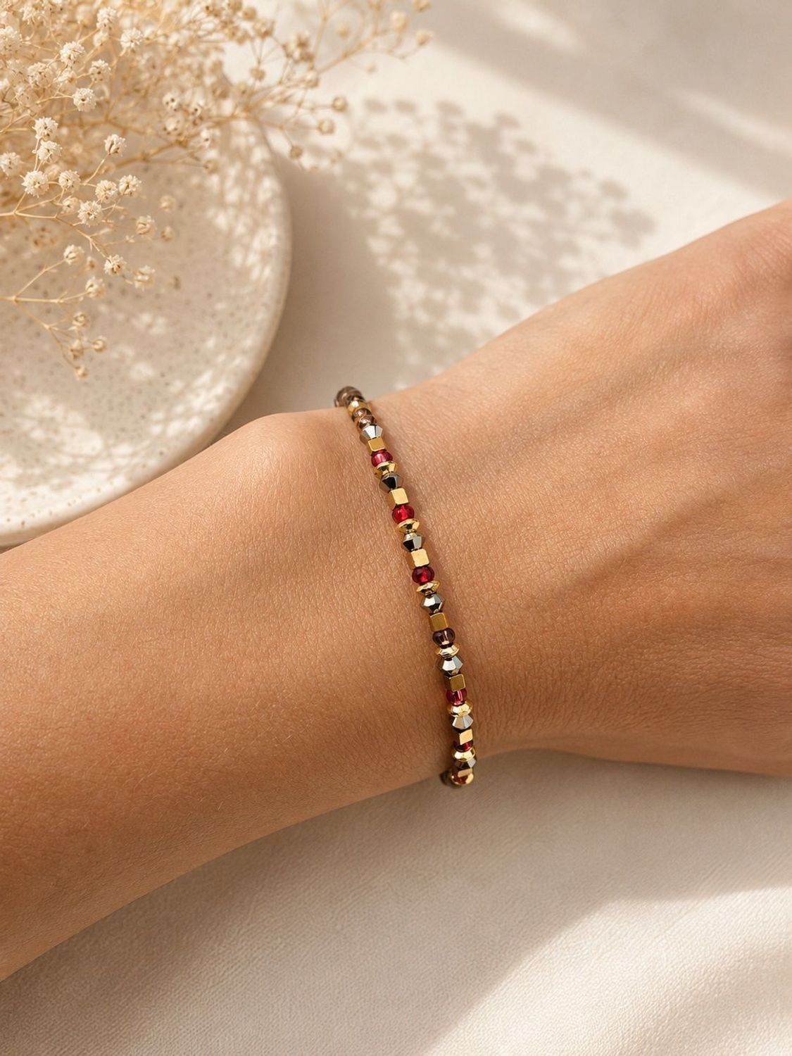 Bransoletka COEUR DE LION Golden Whisper Brown-Red Swarovski®.jpg
