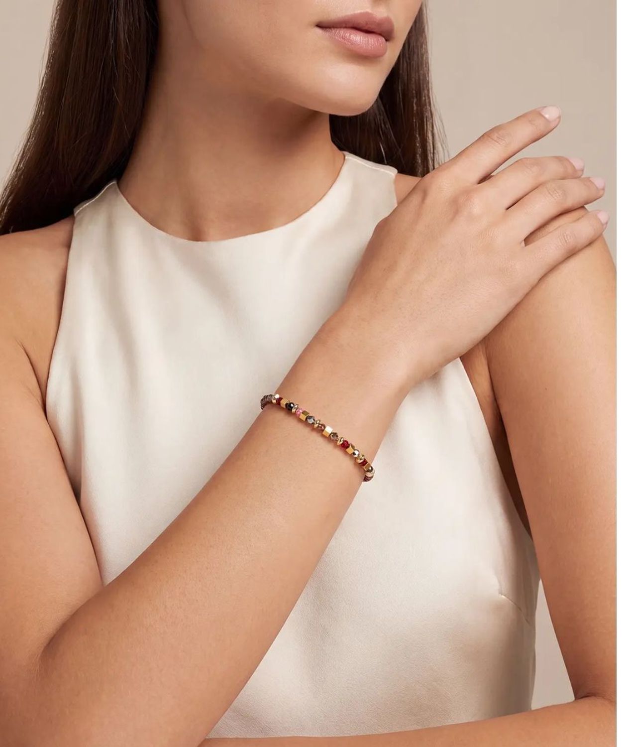 Bransoletka COEUR DE LION Golden Whisper Brown-Red Swarovski®.jpg