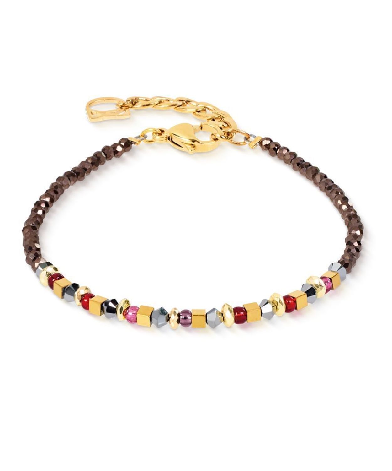 Bransoletka COEUR DE LION Golden Whisper Brown-Red Swarovski®.jpg