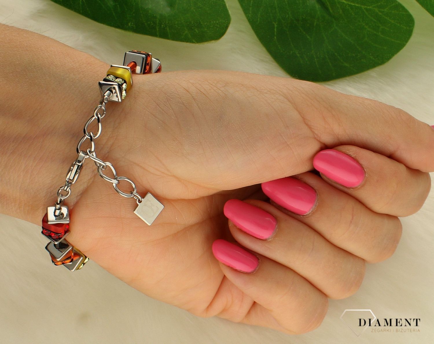 Bransoletka damska Coeur de Lion wielokolorowa 4409301500. Bransoletka damska z kamieniami. Bransoletka damska ze stali szlachetnej. Bransoletka damska Coeur de Lion z kryształem Swarovskiego. Bransoletka damska idealna na prezent..jpg