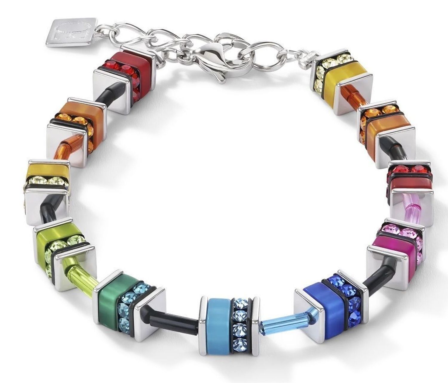 Bransoletka damska Coeur de Lion wielokolorowa 4409301500. Bransoletka damska z kamieniami. Bransoletka damska ze stali szlachetnej. Bransoletka damska Coeur de Lion z kryształem Swarovskiego. Bransoletka damska idealna na prezent..jpg