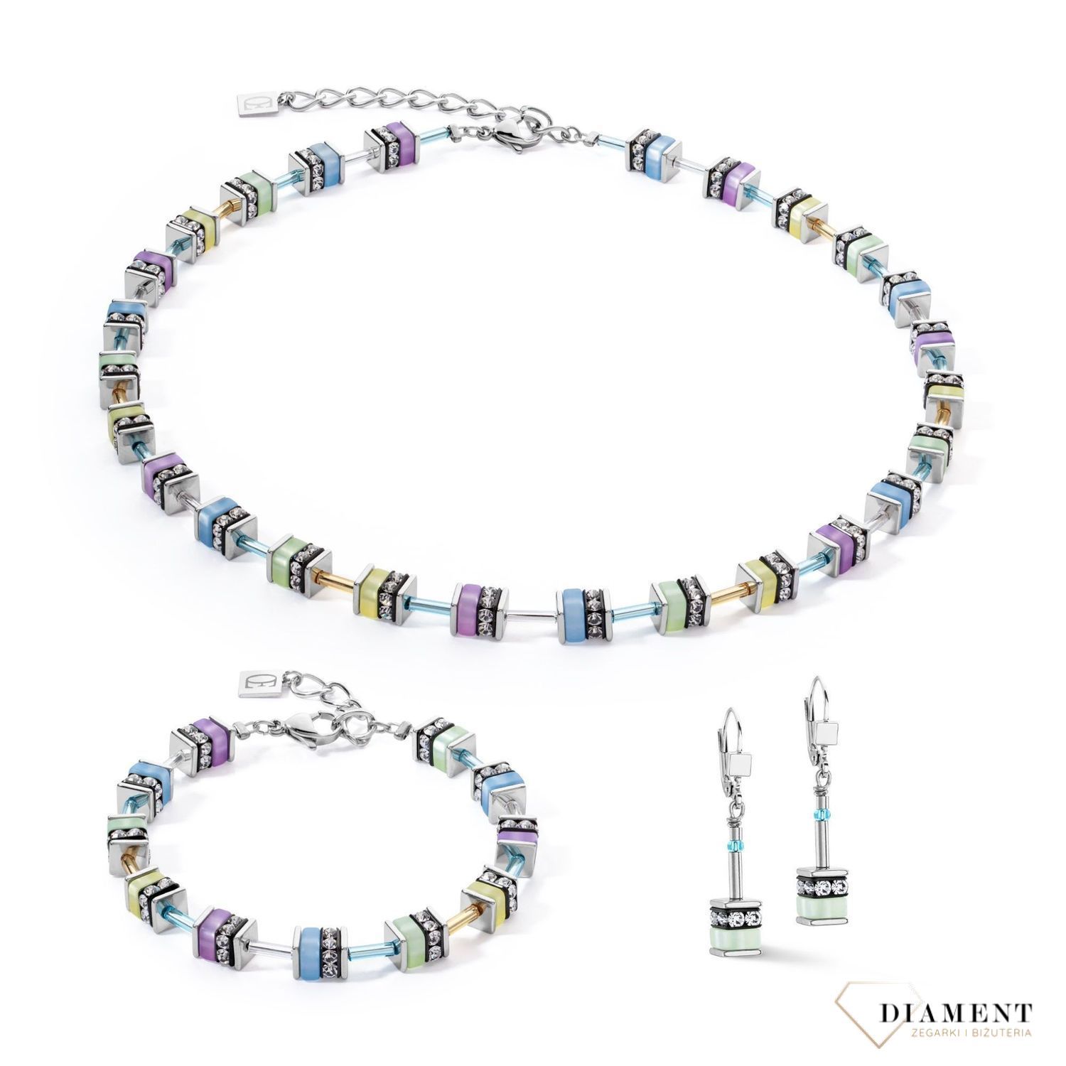 Bransoletka damska Coeur De Lion Classic Pastel 4409301537. COEUR DE LION to nowy koncept biżuterii, wykonanej ręcznie, przy użyciu kryształów, kryształu górskiego oraz wysokiej jakości materiałów. Pomysł na wyjątkowy prezent..jpg