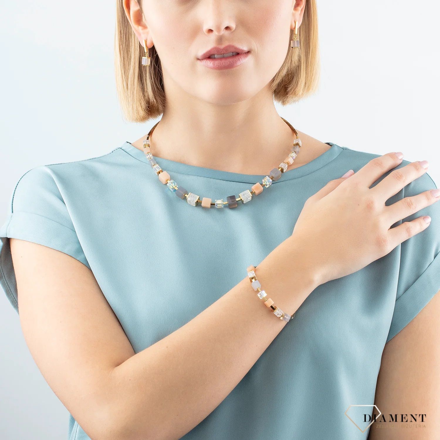 Bransoletka damska Coeur De Lion Precious Statement agat, awenturyn 4425301229. COEUR DE LION to nowy koncept biżuterii, wykonanej ręcznie, przy użyciu naturalnych kamieni kryształy Swarovski®💎, agat, awenturyn, kryształ górski.jpg