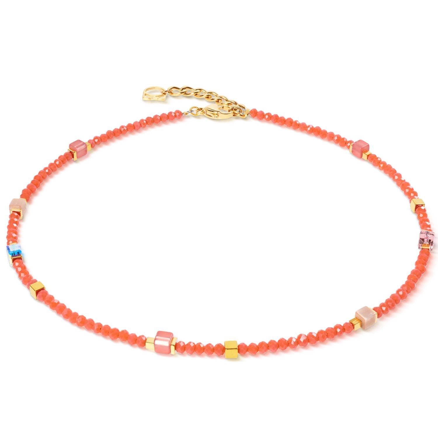 Bransoletka damska Coeur de Lion 4460300216 Joyful Colours Flex Gold-Orange złoto-pomarańczowa Swarovski + kolczyki gratis (1).jpg