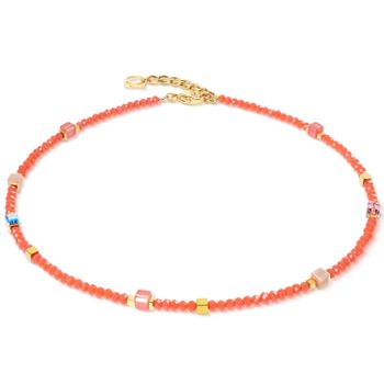 Bransoletka damska Coeur de Lion 4460300216 Joyful Colours Flex Gold-Orange złoto-pomarańczowa Swarovski + kolczyki gratis (3).jpg