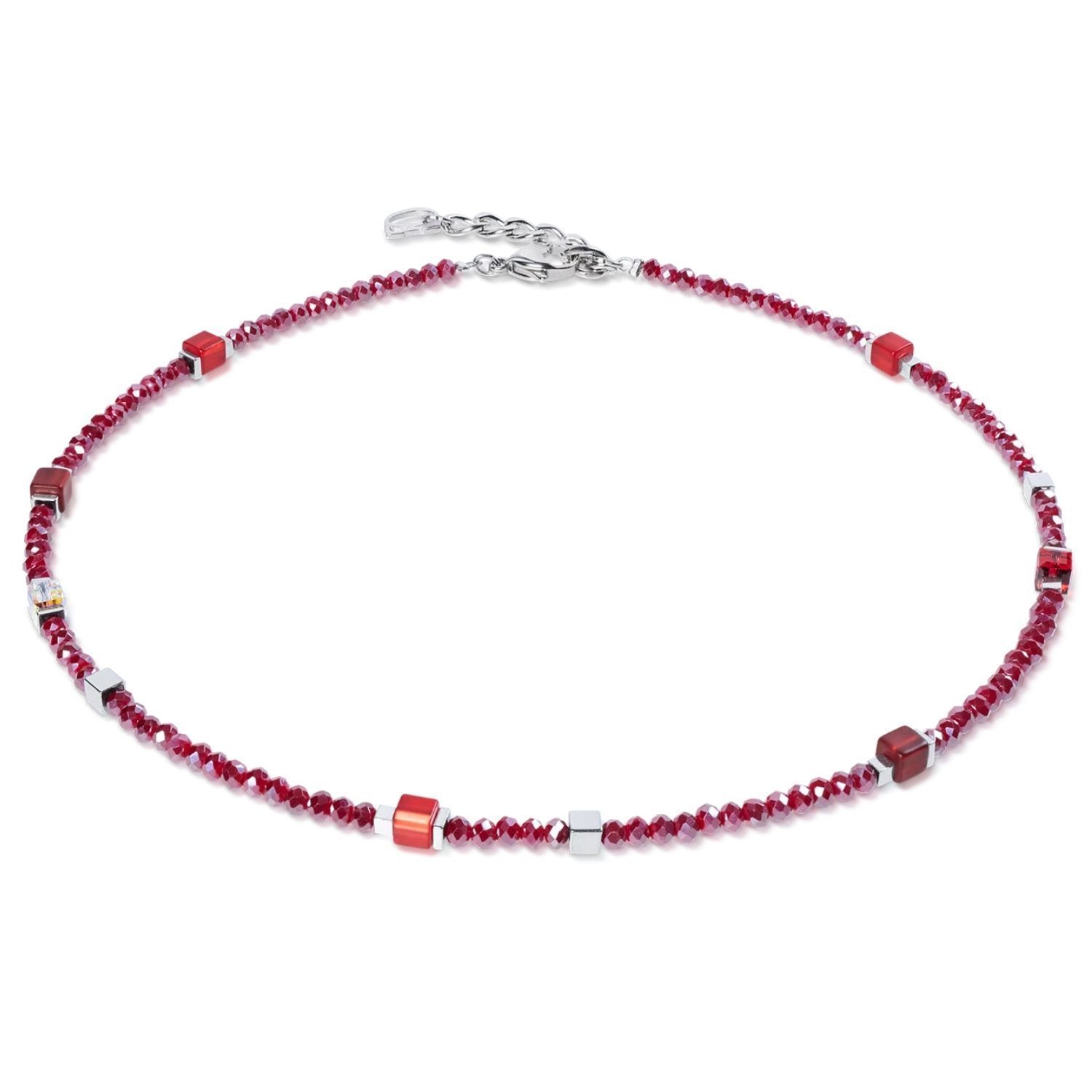 Bransoletka damska Coeur de Lion 4460300317 Joyful Colours Flex Silver-Red srebrno-czerwona Swarovski + kolczyki gratis (1).jpg