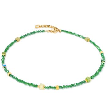 Bransoletka damska Coeur de Lion 4460300516 Joyful Colours Flex Gold-Green złoto-zielona Swarovski + kolczyki gratis (2).jpg